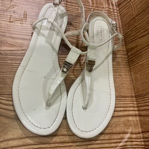 Coach women’s patent leather sandals size 6 1/2